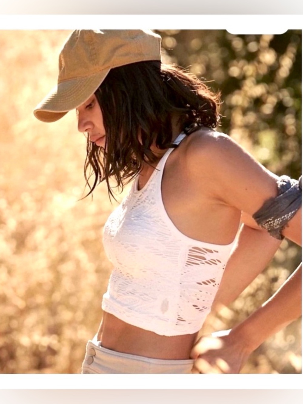 Free People Happiness Runs Floral Crop Tank | FP Movement | Buti Logo | NWOT - Picture 5 of 14